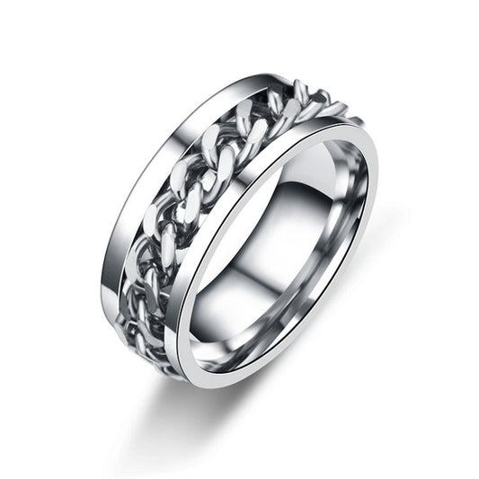 Rotation Chain Promise Ring Beer Bottle Jewelry Gift Accessory