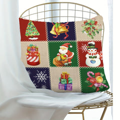 Christmas Snowman Santa Throw Pillow Covers - Holiday Decor