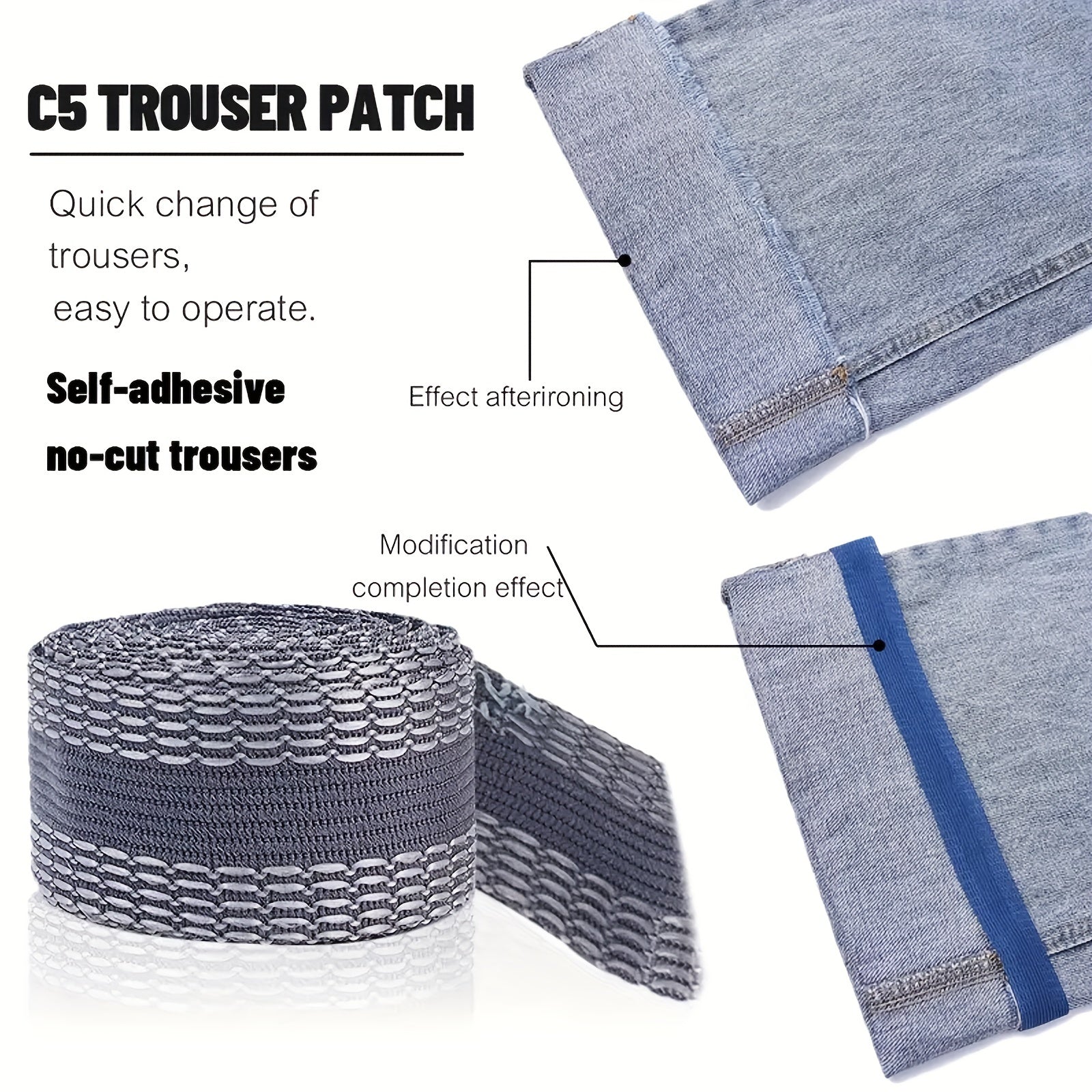 1pc DIY Striped Trouser Patch 118 1 inch Self Adhesive Stickers