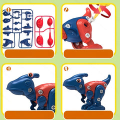 Kids Dinosaur Building Toy Set with Screws Educational Gift