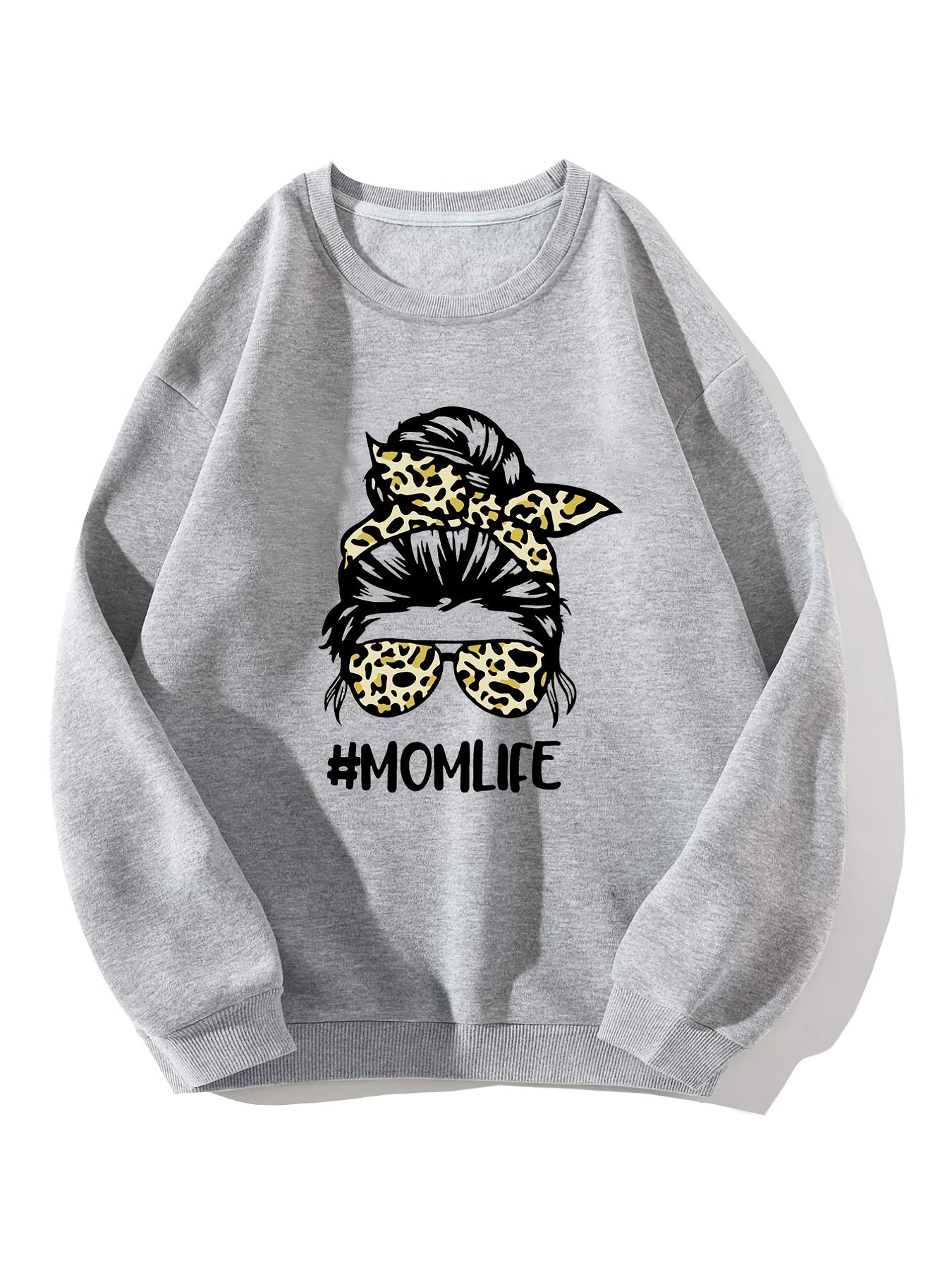 Girl Graphic Crew Neck Oversized Sports Sweatshirt