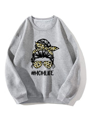 Girl Graphic Crew Neck Oversized Sports Sweatshirt