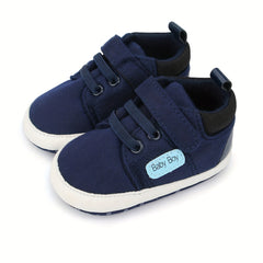 Baby Boys Hook and Loop Fastener Sneakers Lightweight Non Slip Shoes
