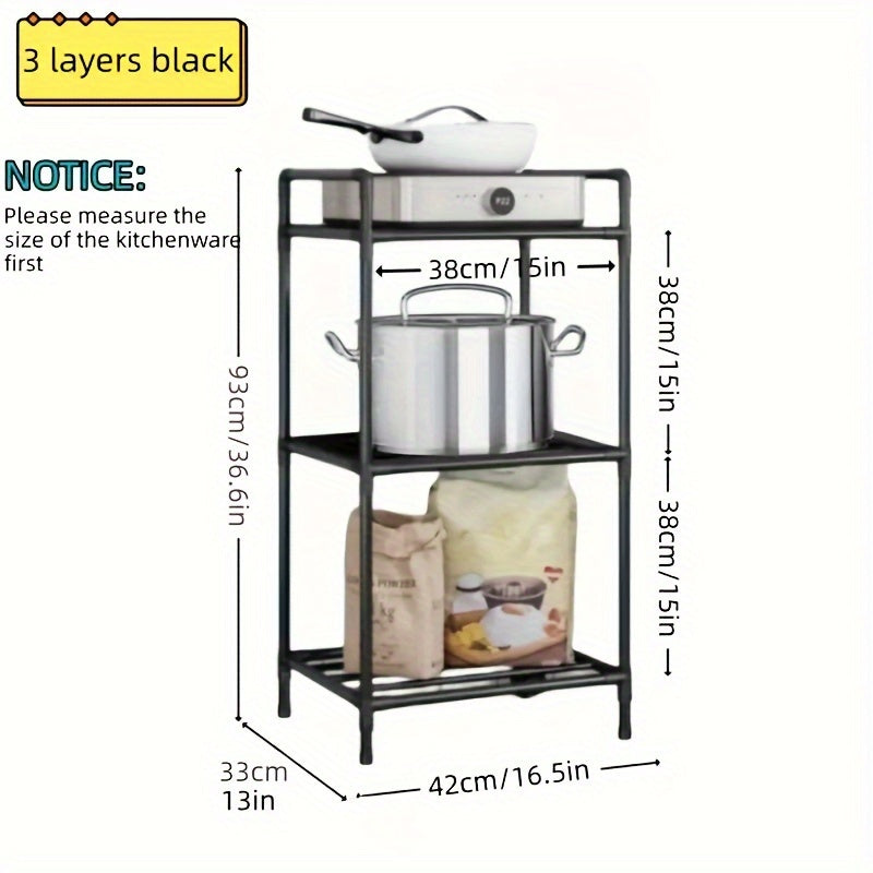 Metal Microwave Storage Shelf for Kitchen, Durable Organizer