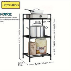 Metal Microwave Storage Shelf for Kitchen, Durable Organizer