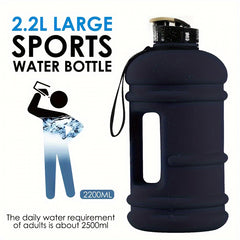 Portable 2.2L Matte Plastic Water Bottle Leakproof Outdoor Fitness Sports