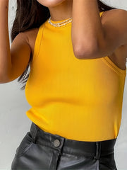 Solid Tank Top Casual Sleeveless Top Women's Clothing