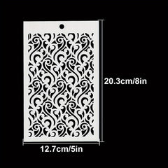 Retro Flowers Stencils DIY Art Stencils For Painting On Wood Canvas Paper Fabric