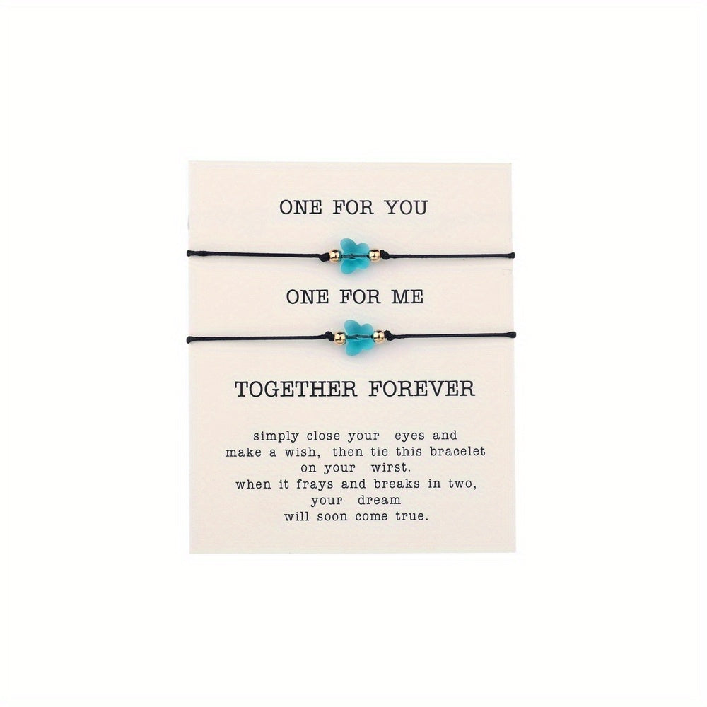 Cartoon Love Flower Butterfly Bracelet Set
