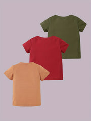 3pcs Toddler Girl's Short Sleeve Summer T Shirts Crew Neck Basic Tee Set