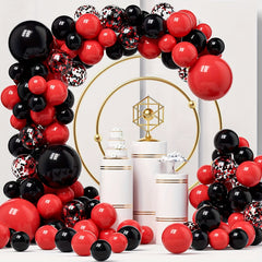 Red Agate and Glitter Balloon Set - 141pcs