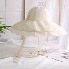 Floral Lace Sun Hat UV Protection Travel Beach Hat