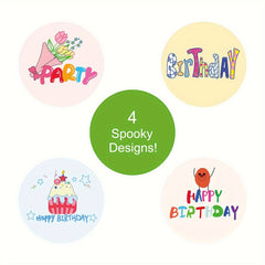 200pcs Cartoon Birthday Blessing Sticker Decorative Label Decoration