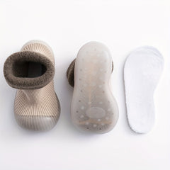 Girls' Plus Fleece Slip-On Shoes for Autumn and Winter
