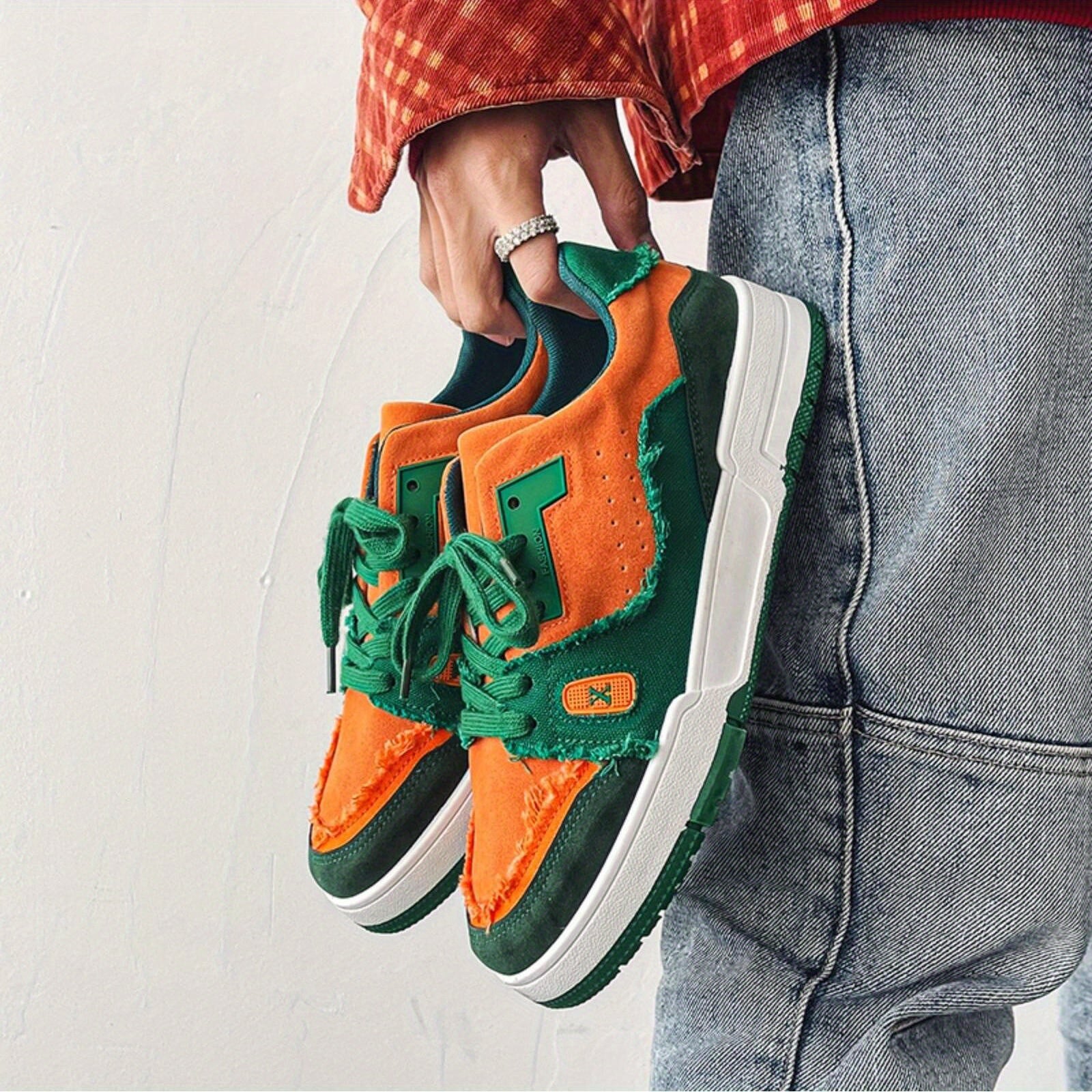 Men's Lace Up Skate Shoes Non Slip Sneakers Footwear