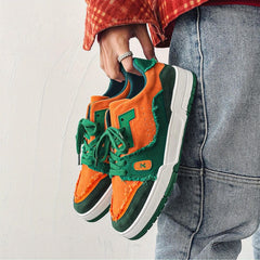 Men's Lace Up Skate Shoes Non Slip Sneakers Footwear