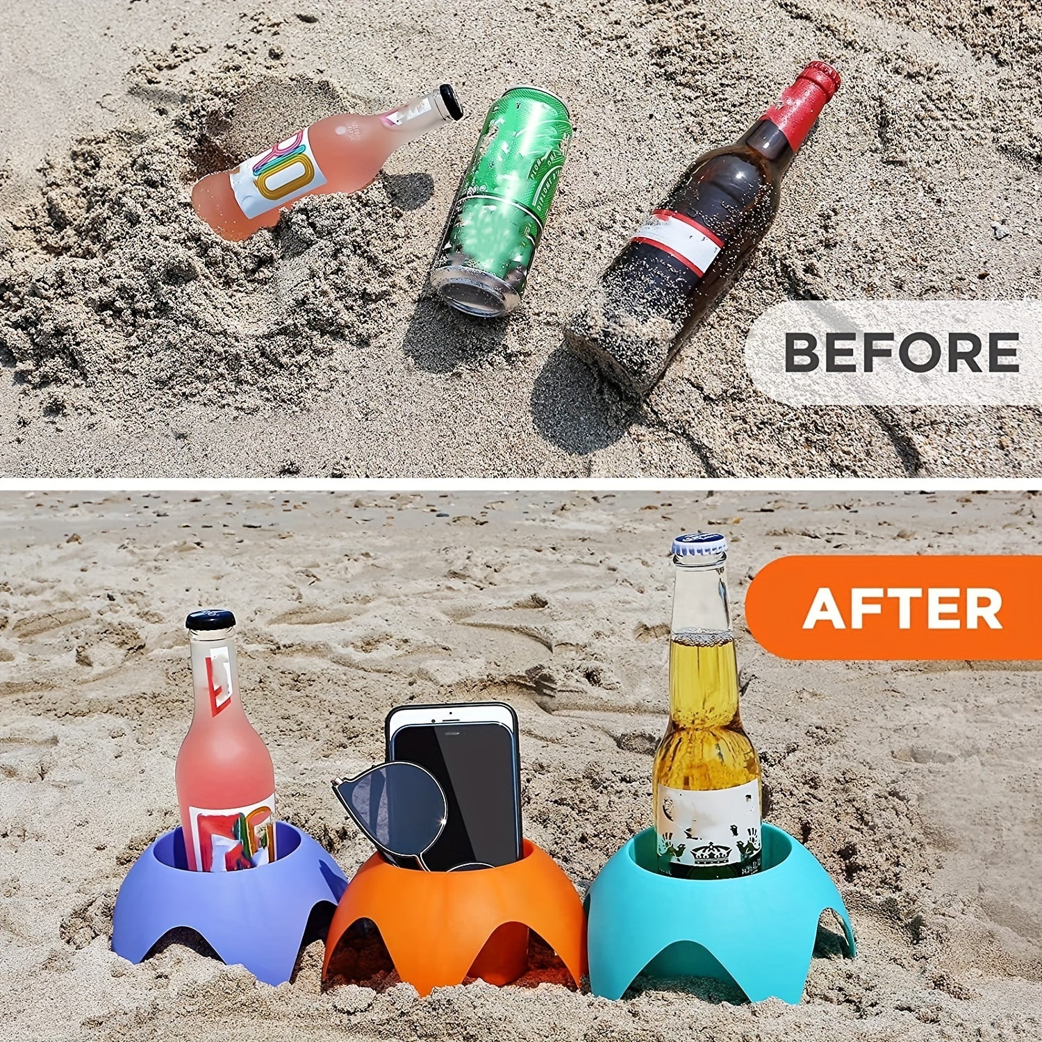 Multifunctional Beach Cup Holder Outdoor Camping Storage