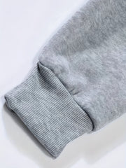Solid Drawstring Hoodies Casual Kangaroo Pocket Long Sleeve Sweatshirt