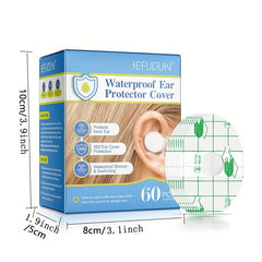 60pcs Waterproof Ear Protection Patch Bathing Swimming Washing Hair