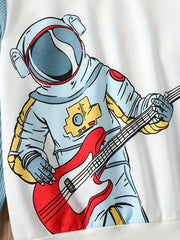 Astronaut Guitar Boy's 2pcs Sweatshirt & Sweatpants Set