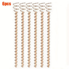 6pcs Copper Coil Antenna Stakes for Garden Plants