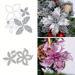Christmas Floral Decorations Metal Cutting Dies Stencils Paper Art Embossing