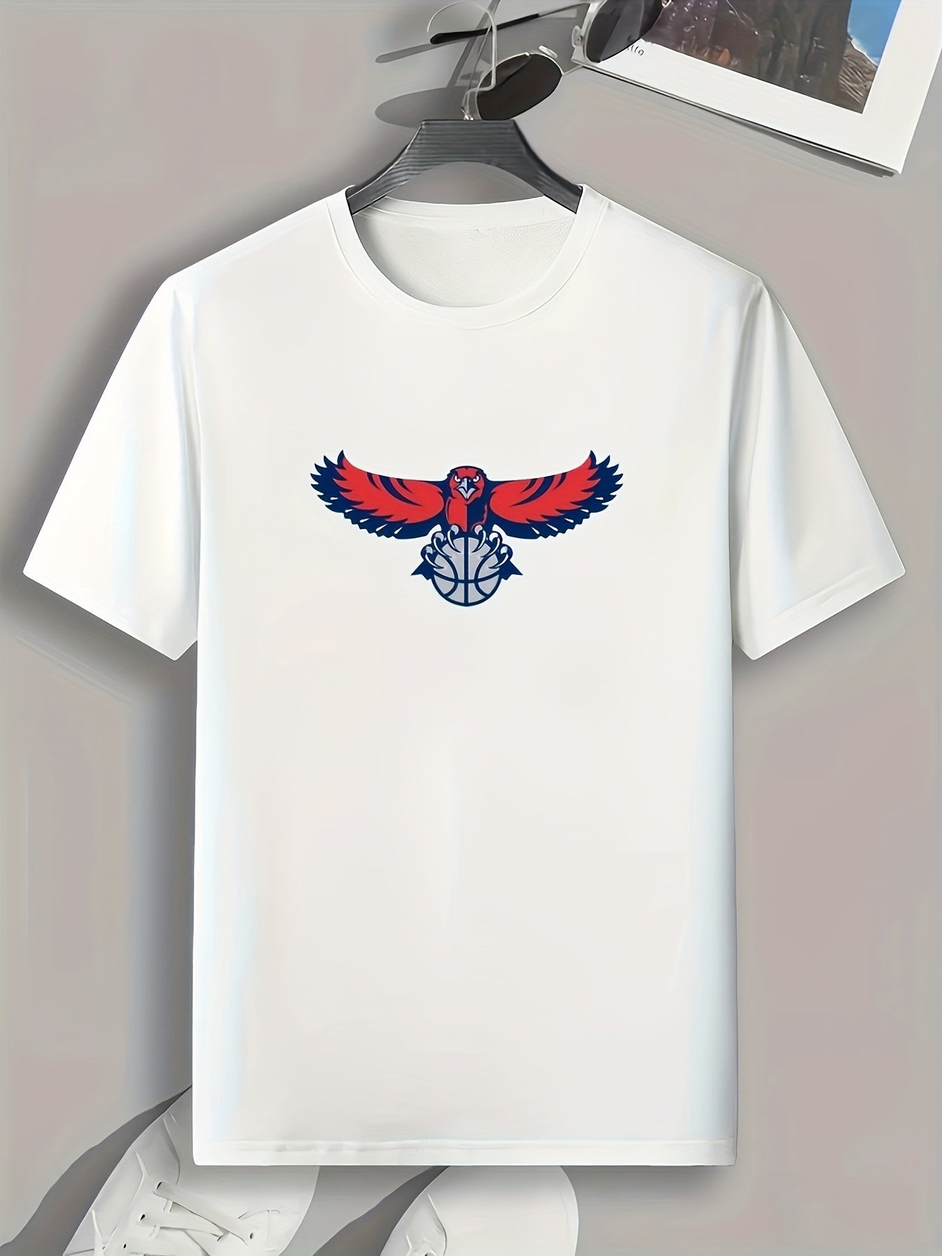 Eagle Print Graphic Tee for Men - Casual Summer T-shirt