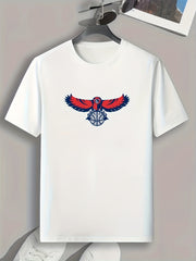 Eagle Print Graphic Tee for Men - Casual Summer T-shirt