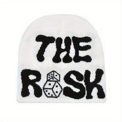 Y2K Letter Jacquard Beanie Hip Hop Knitted Skull Cap