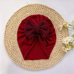 Baby Girls Twill Bubble Bow Turban Soft Hair Wrap Head Accessory