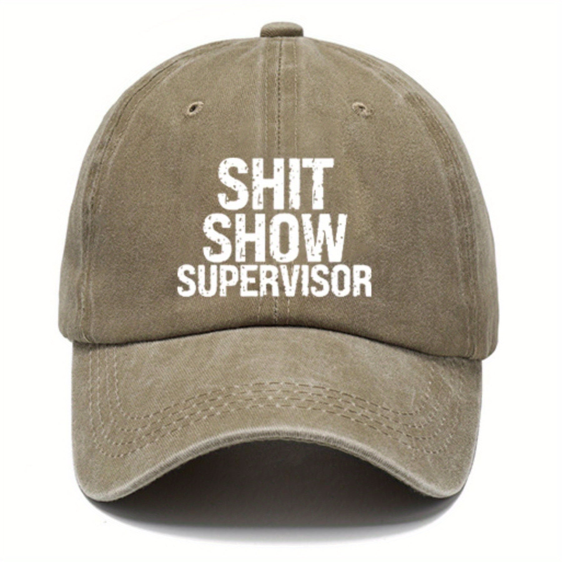 Vintage Distressed Baseball Cap Funny Letter Print Unisex Outdoor Accessory