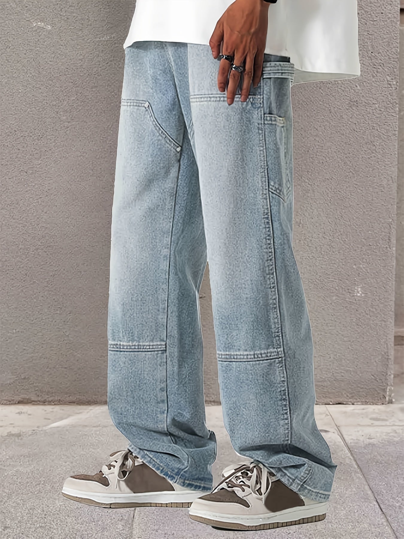 Men's Regular Fit Street Style Straight Leg Jeans