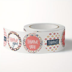 500pcs Thank You Stickers 2.54cm Adhesive Labels for Boutiques & Shops Packaging