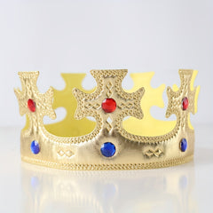 4pcs Golden King Crowns Party Masquerade Dress Up