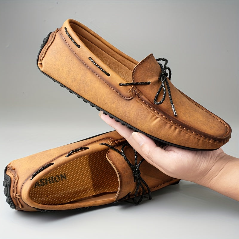 Men's Comfy Slip On Loafer Shoes Lightweight Flat Driving Shoes