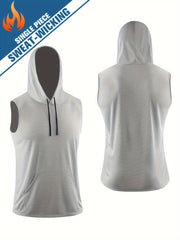 Men's Hooded Quick Drying Sports Vest Breathable Tank Top