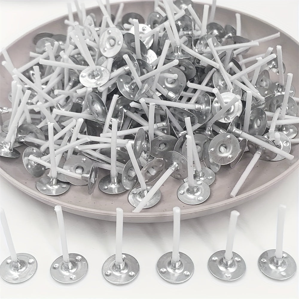 100-200-500pcs Candle Wicks 2.54cm Low Smoke Cotton Pre Waxed Candle Wick