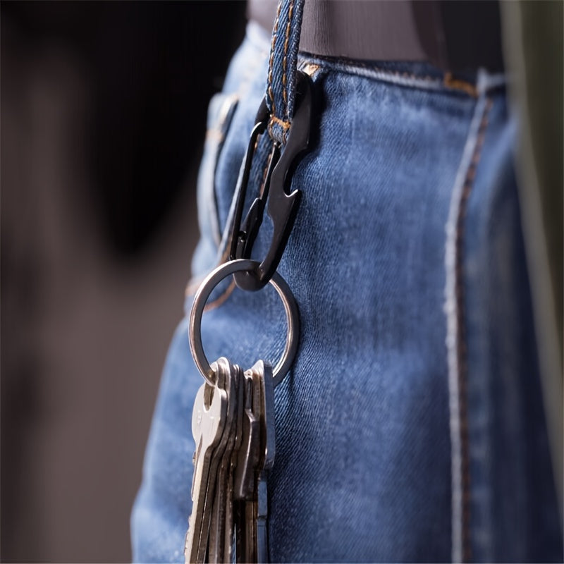5pcs Stainless Steel Keychain Keyring for Camping Hiking