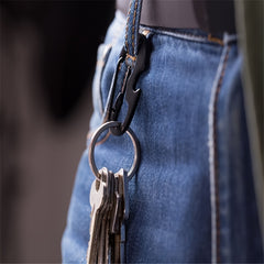 5pcs Stainless Steel Keychain Keyring for Camping Hiking
