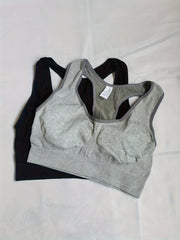 2pcs Racerback Sports Tank Tops Crew Neck Sleeveless Top