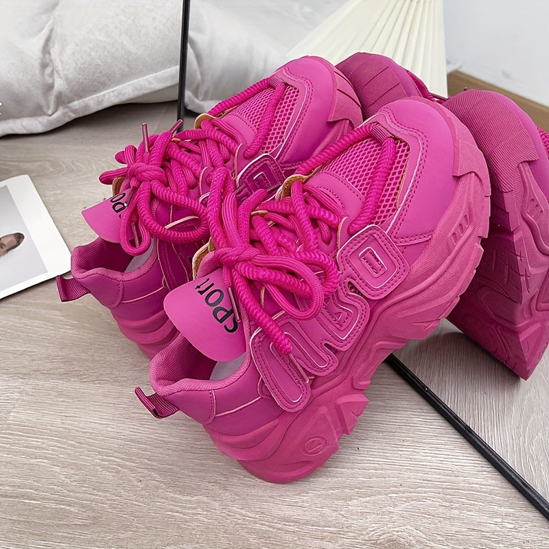 Women's Chunky Sneakers Breathable Thick Bottom Sport Shoes