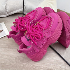 Women's Chunky Sneakers Breathable Thick Bottom Sport Shoes