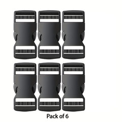 6pcs Quick Release Buckle Adjustable Plastic Clip Snap Replacement