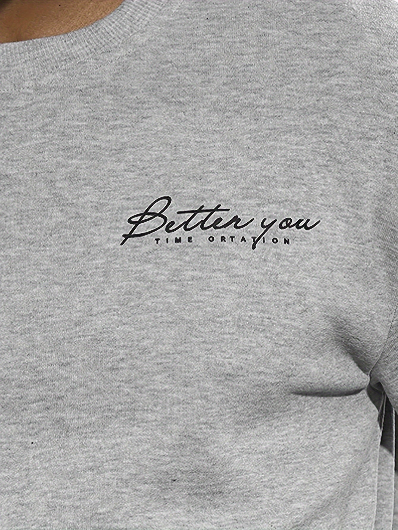 Men's Casual Letter Print Sweatshirt Sports Pullover