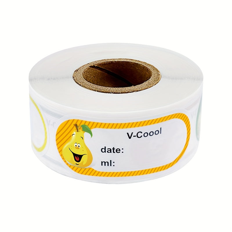 250 Pieces Explosive Food Date Roll Sticker Label