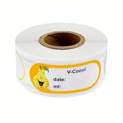 250 Pieces Explosive Food Date Roll Sticker Label