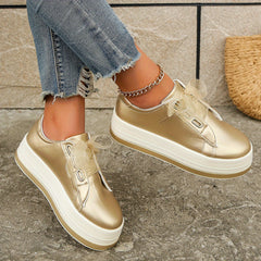 Womens Platform Sneakers Outdoor Shoes Lightweight & Comfortable Low Top Shoes