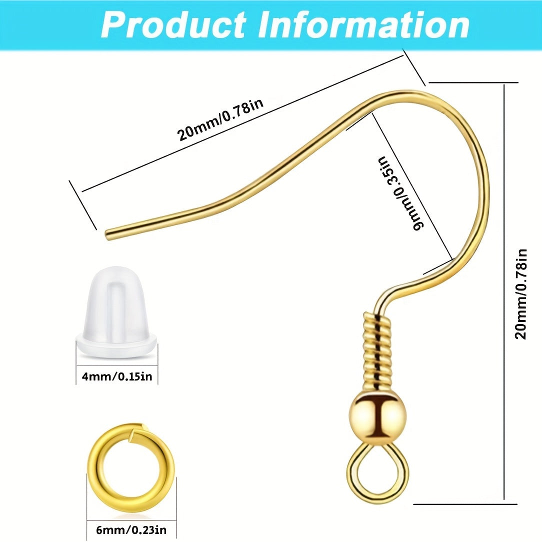Earring Hooks Kit 600 Pcs with Jump Rings for DIY Jewelry
