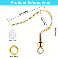Earring Hooks Kit 600 Pcs with Jump Rings for DIY Jewelry