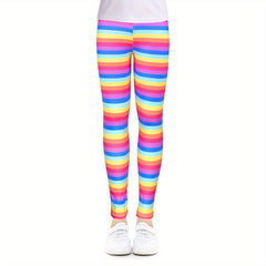 Girls Colorful Pantyhose Leggings Soft Yoga Pants 4-12 Yrs